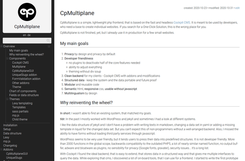 Screenshot of docs theme